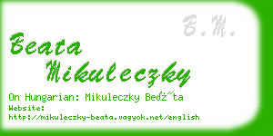 beata mikuleczky business card